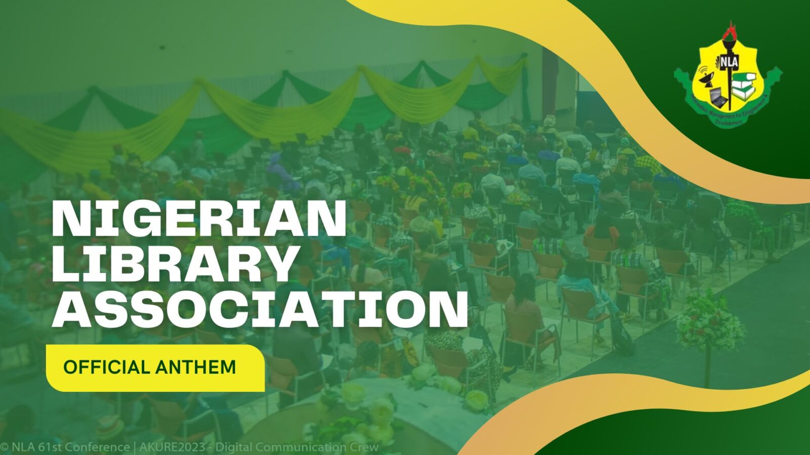 Singing the Anthem of the Nigerian Library Association (NLA)